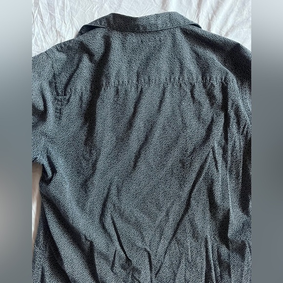 Perry Ellis Men's Blue Gray Patterned Button Up Shirt Size Large Slim Fit - Picture 12 of 12